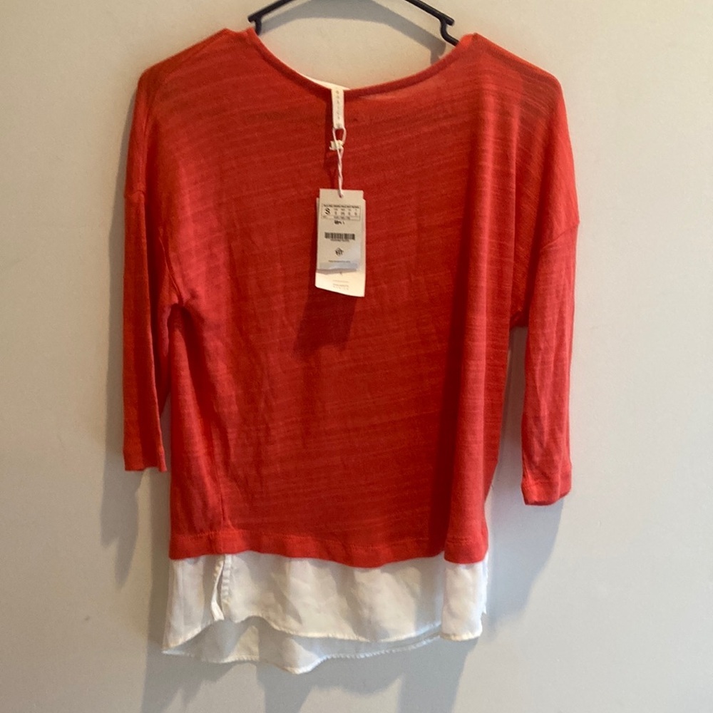 Stradivarius coral Boxy Long Sleeve Blouse